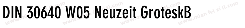 DIN 30640 W05 Neuzeit GroteskBd字体转换